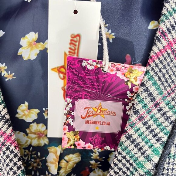 Joe Browns Checkered Plaid Vest With Floral Lining & Unique Buttons US 6 - Picture 4 of 9